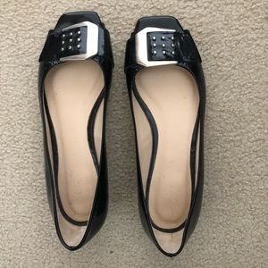 Faconnable Patent Leather Sandal With Heel SZ 6